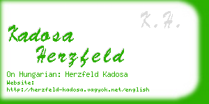 kadosa herzfeld business card